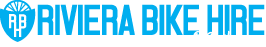 Riviera Bike Hire logo with premium service tagline.